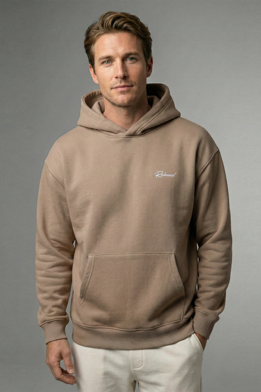 Adult Men's Hoodie - Brown