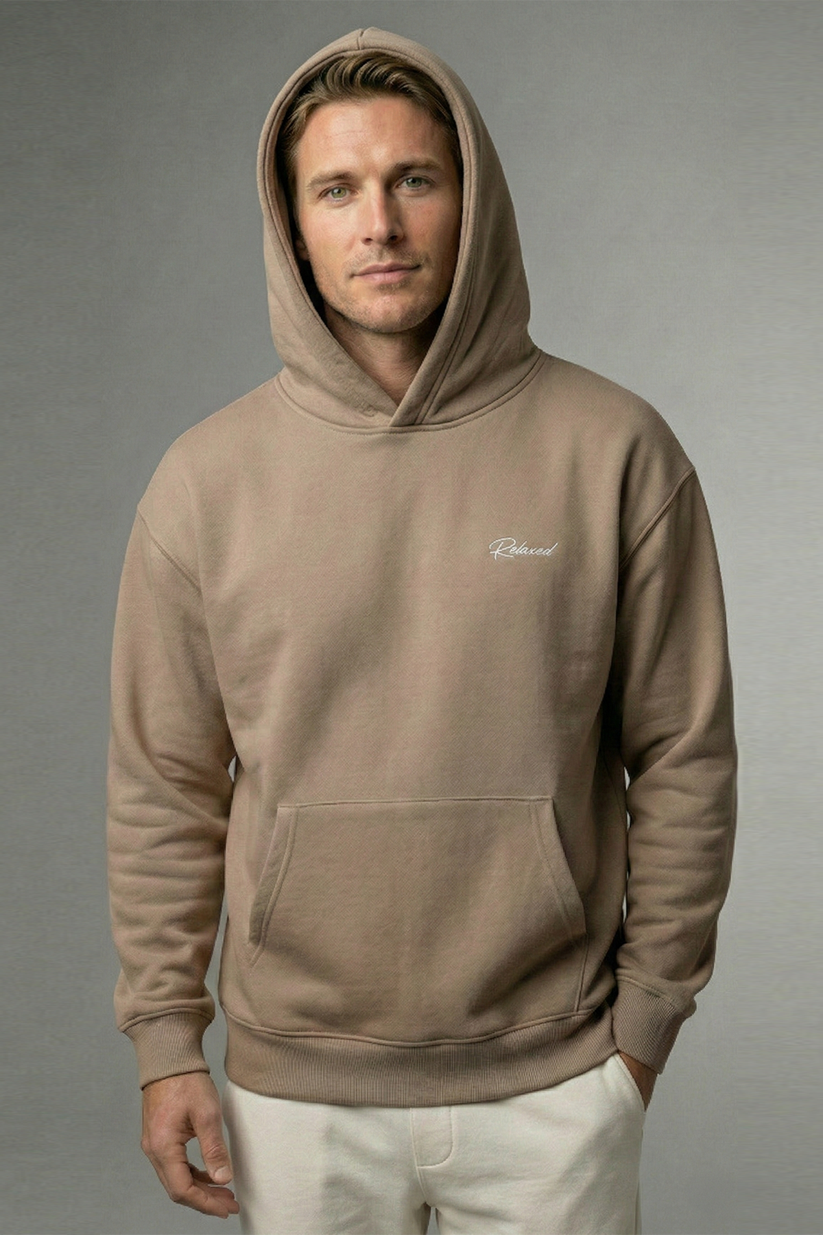 Adult Men's Hoodie - Brown