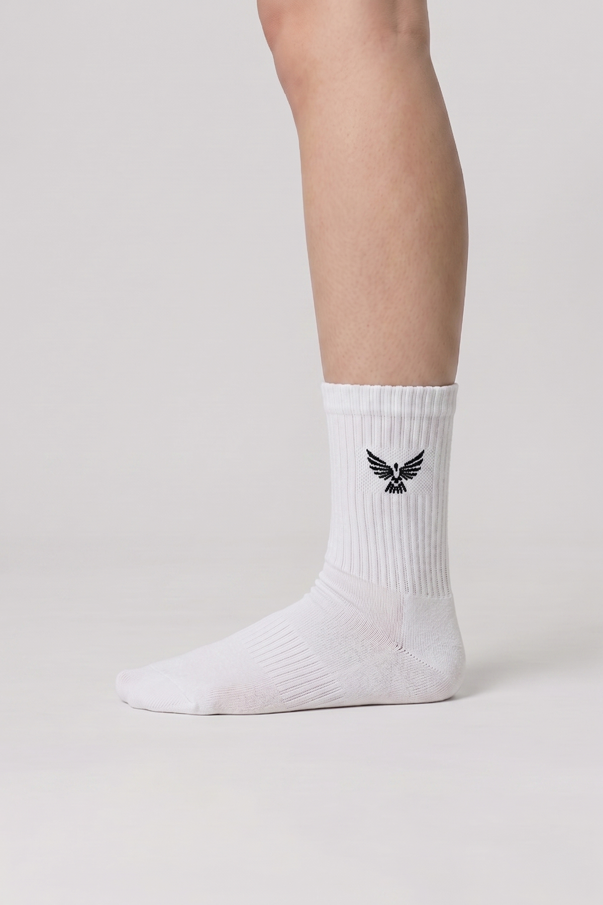 Adult Women's Cotton Long Sports Socks - White | 3-Pack