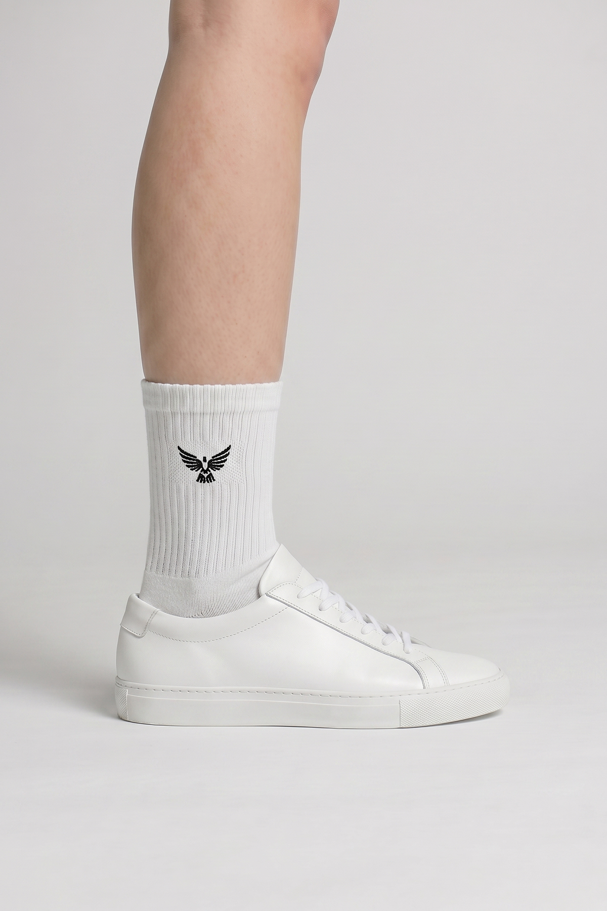 Adult Women's Cotton Long Sports Socks - White | 3-Pack