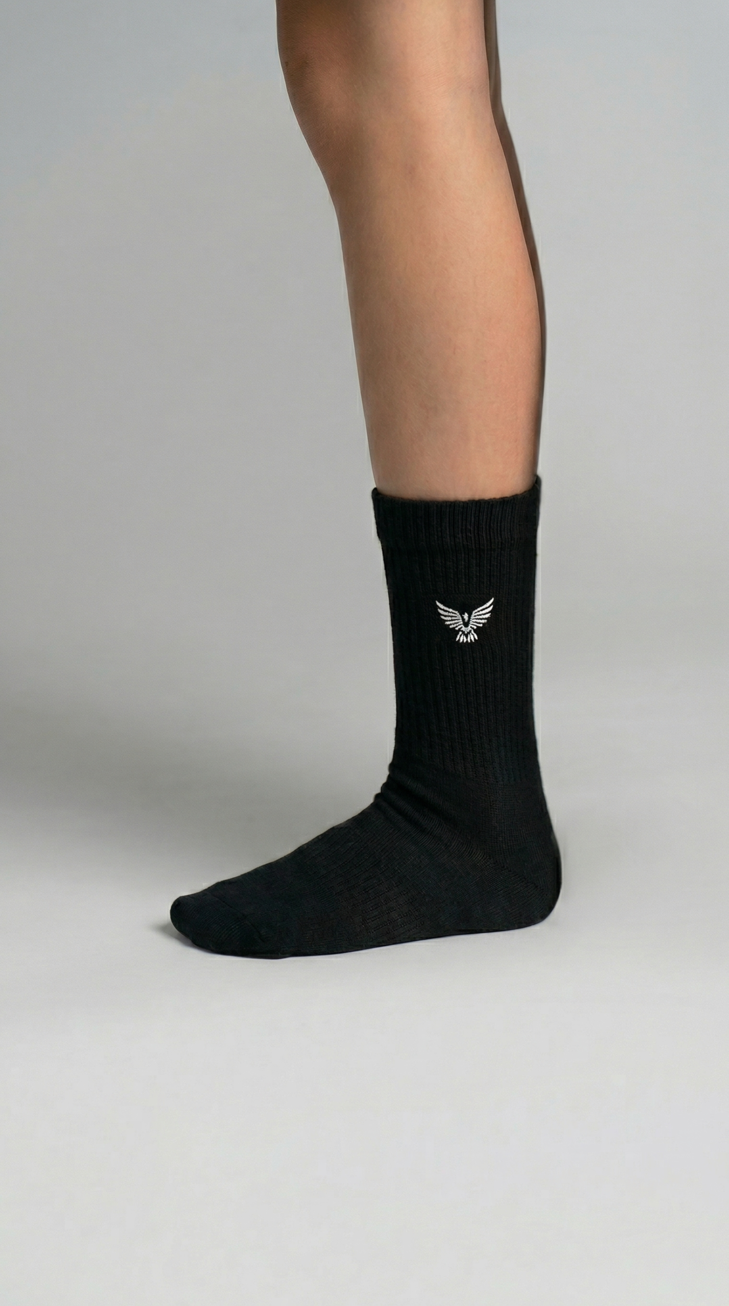Boys Teen / Kids Cotton Long Sports Socks - Black | 3-Pack