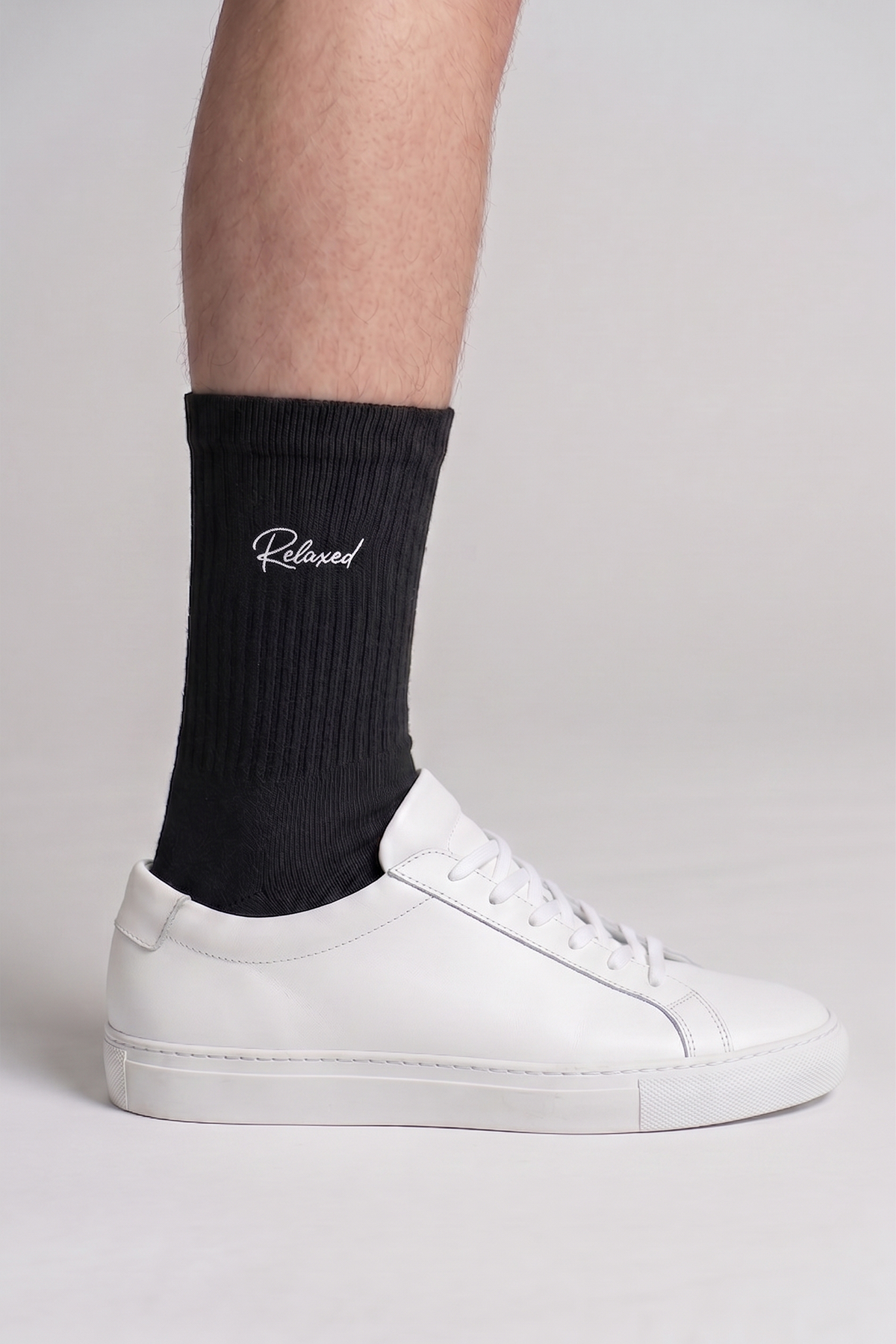 Adult Men's Cotton Medium Sports Socks - Black | 3-Pack
