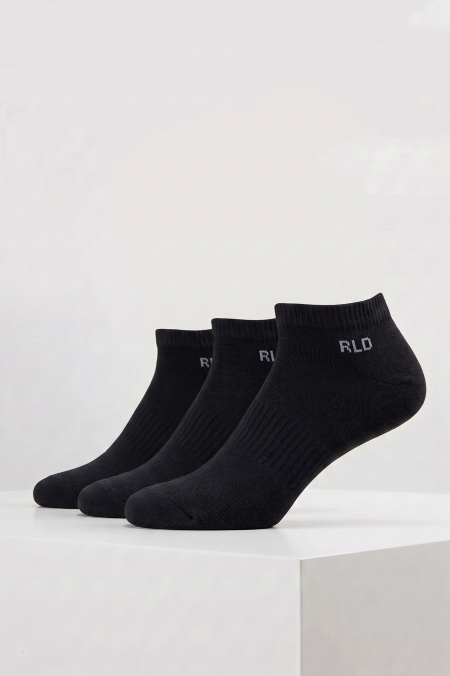 Unisex Cotton Ankle Length Summer Sports Socks - Black | 3-Pack