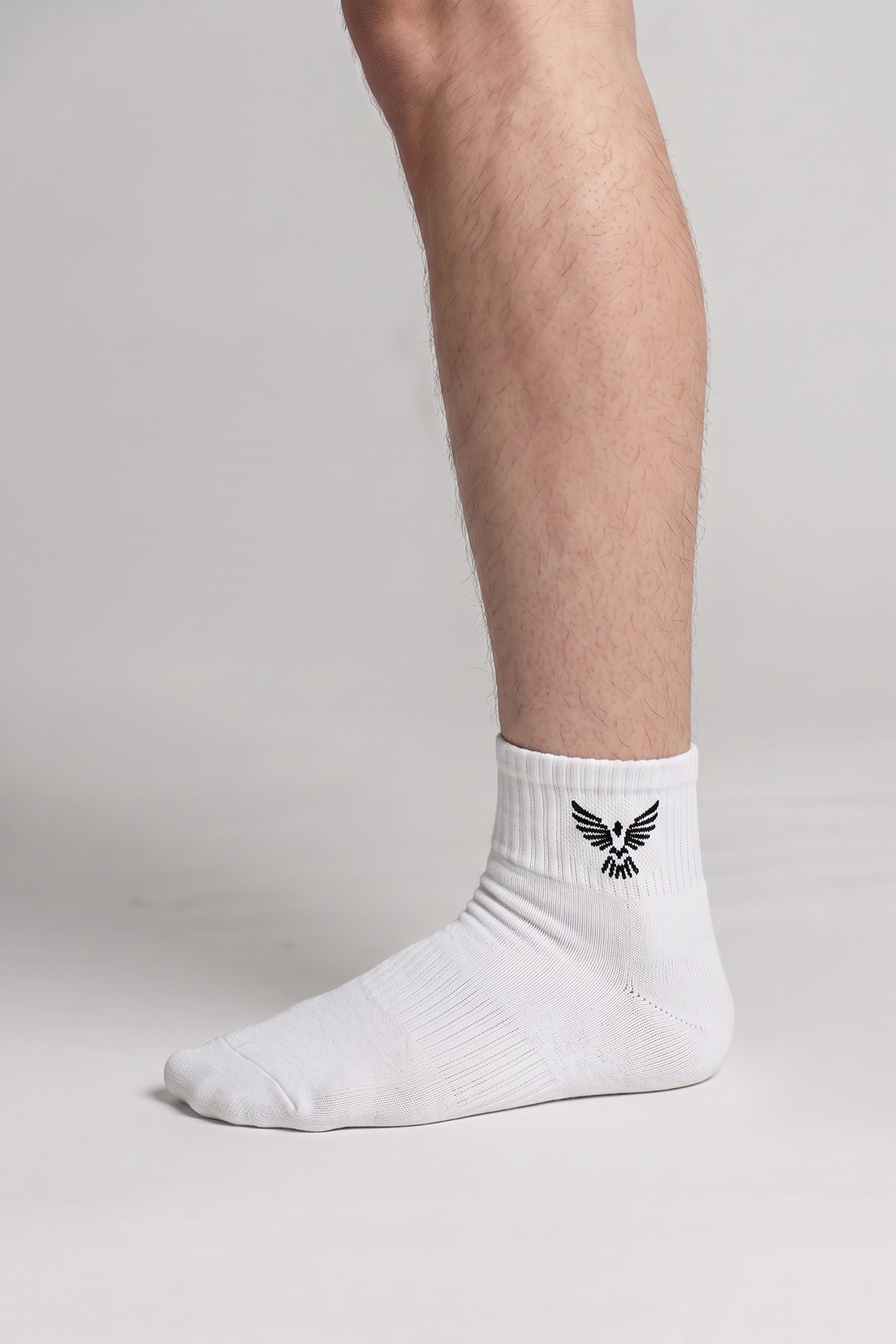 Unisex Cotton Short Sports Socks - White | 3-Pack