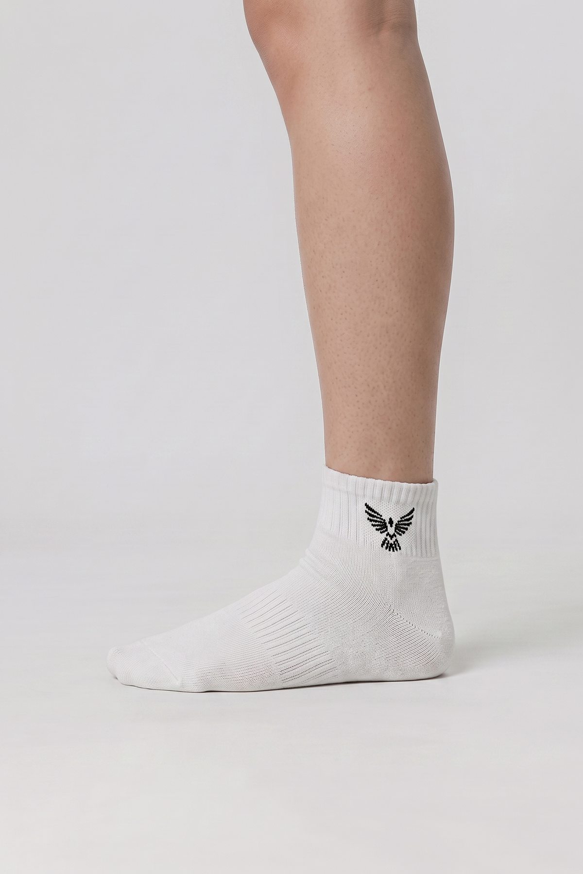 Unisex Cotton Short Sports Socks - White | 3-Pack