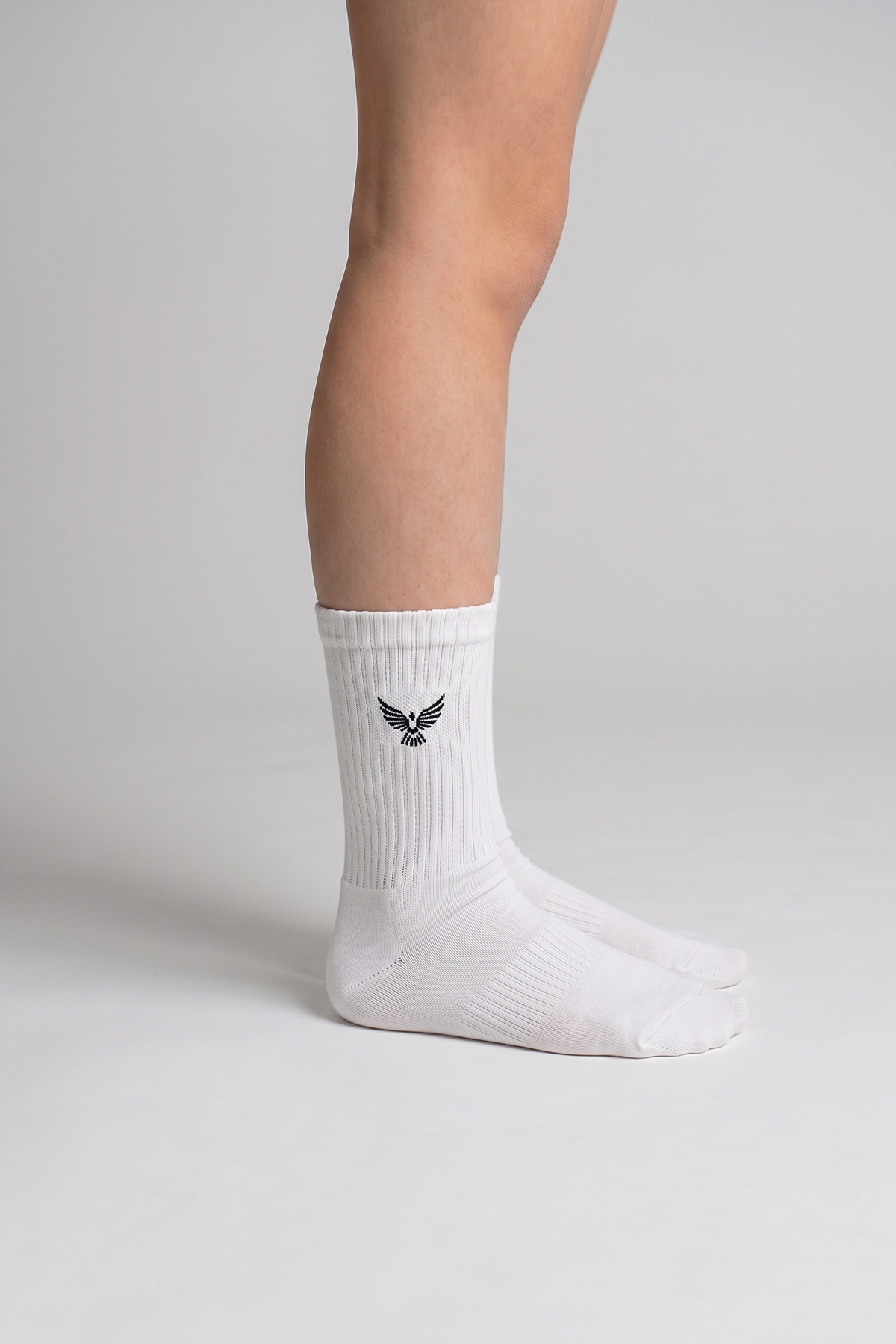 Girls Teen / Kids Cotton Long Sports Socks - White | 3-Pack