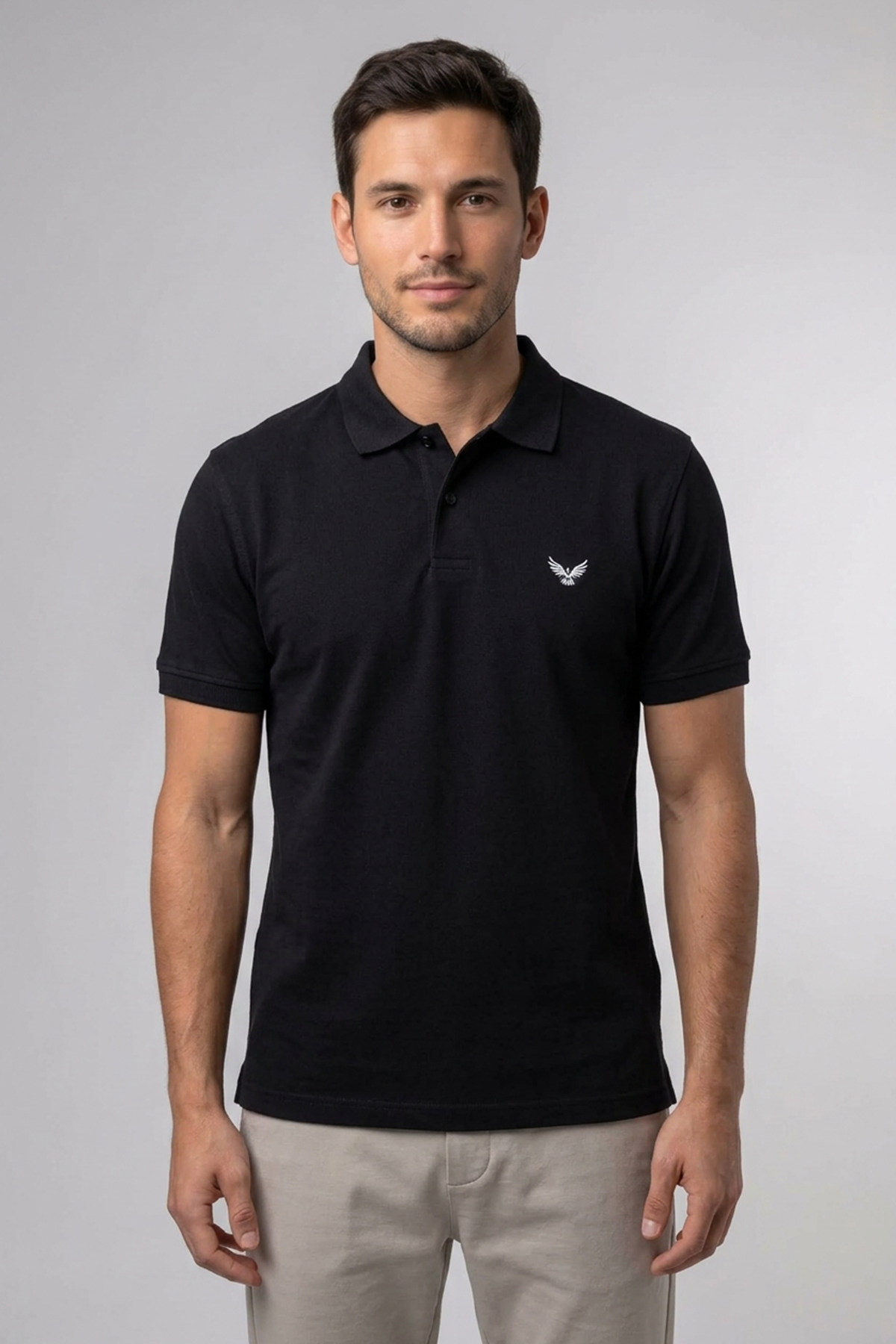 Adult Men's Polo Shirt - Regular Fit - Black