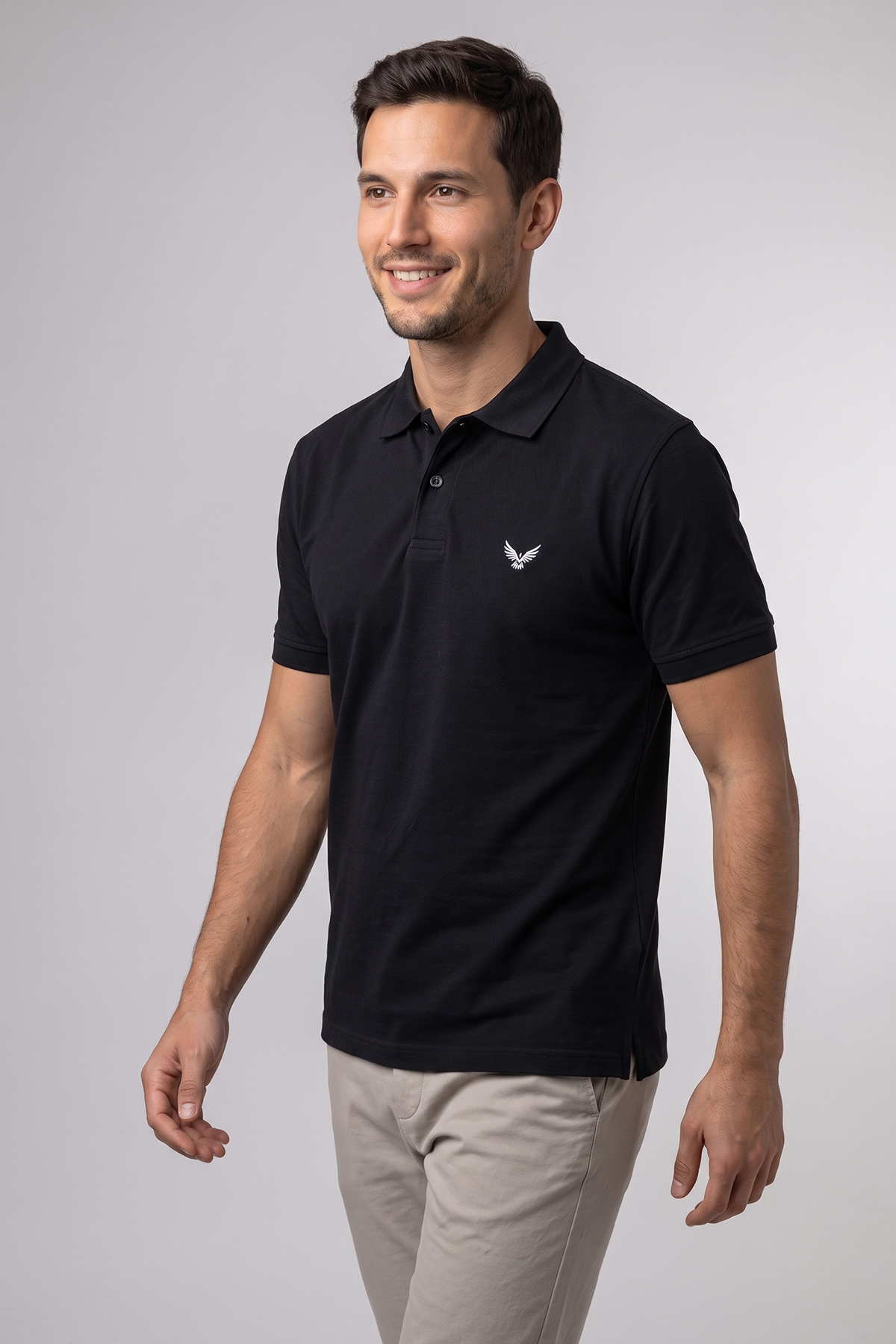 Adult Men's Polo Shirt - Regular Fit - Black