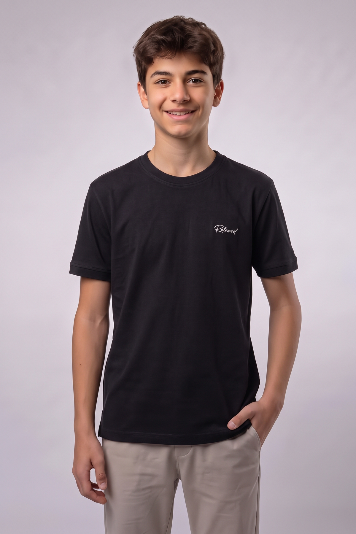 Boys Teen / Kids T-Shirt - Regular Fit - Black