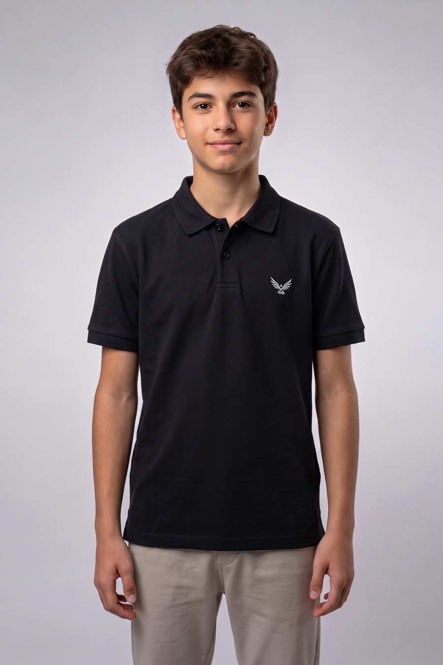 Boys Teen / Kids Polo Shirt - Regular Fit - Black