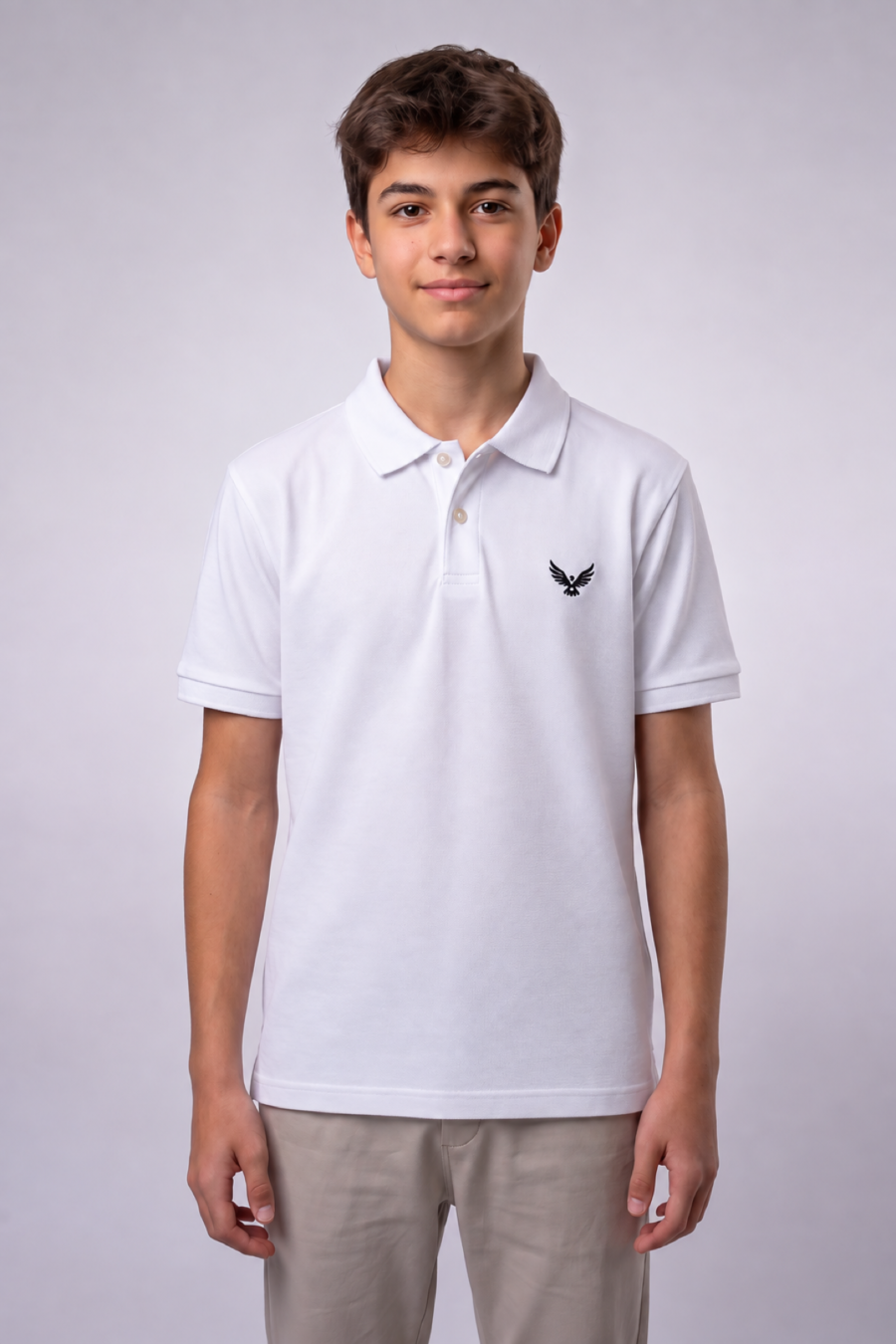 Boys Teen / Kids Polo Shirt - Regular Fit - White