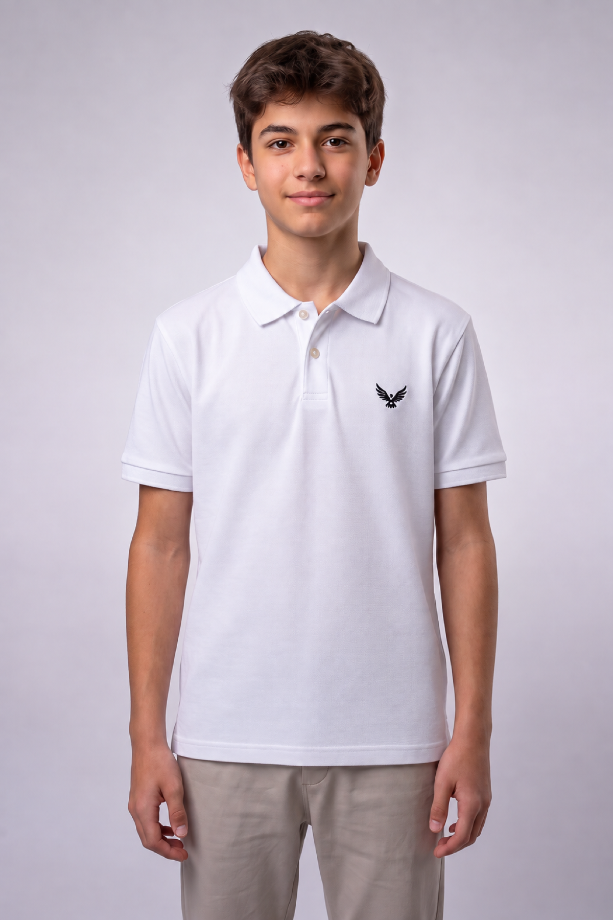 Boys Teen / Kids Polo Shirt - Regular Fit - White