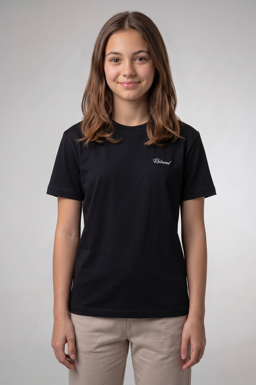 Girls Teen / Kids T-Shirt - Slim Fit - Black
